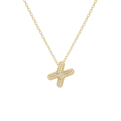 Pave Initial Necklace- Small