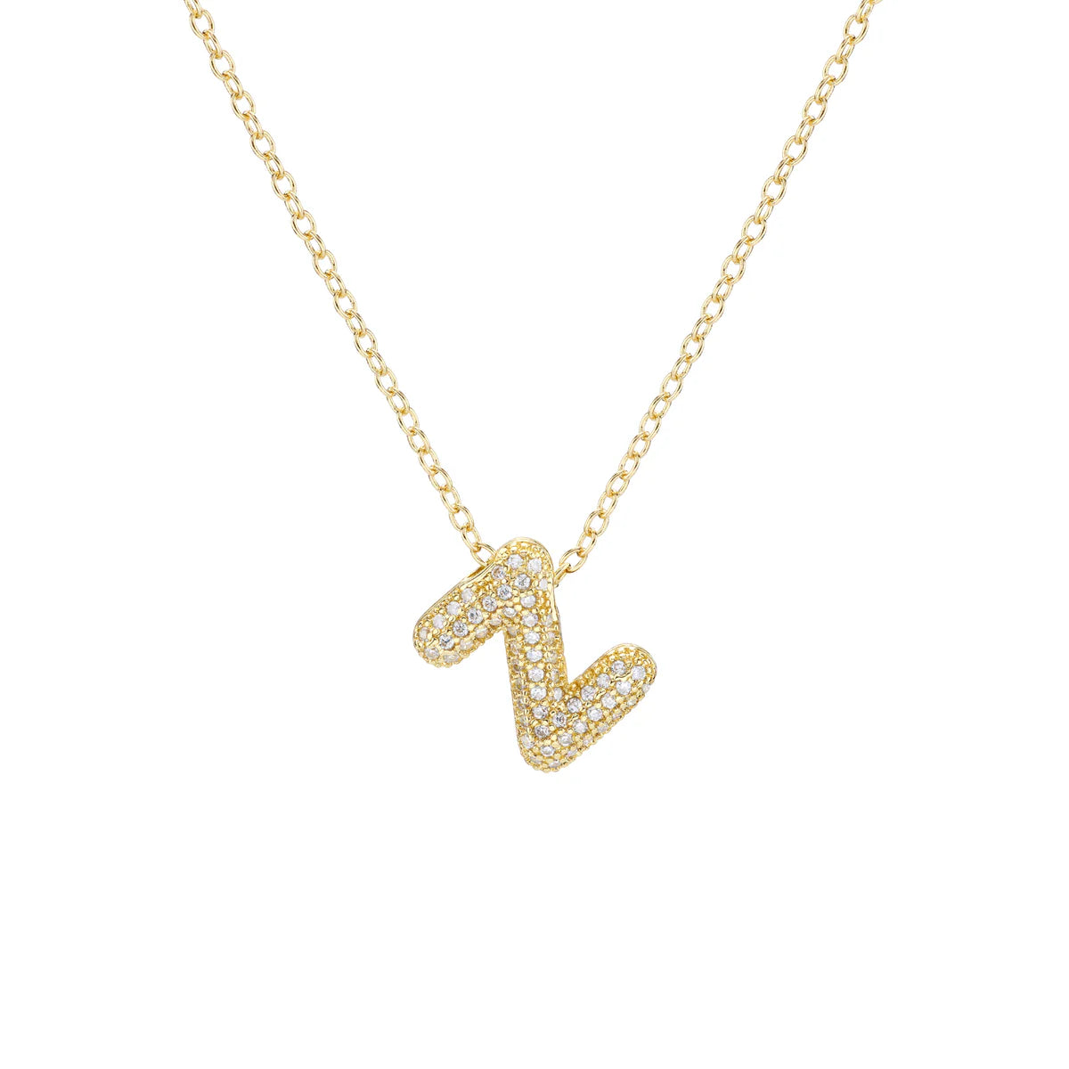 Pave Initial Necklace- Small