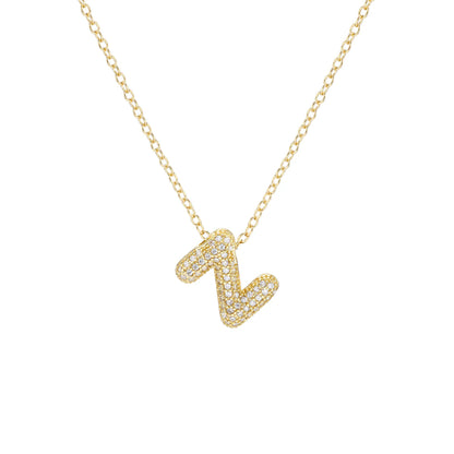 Pave Initial Necklace- Small