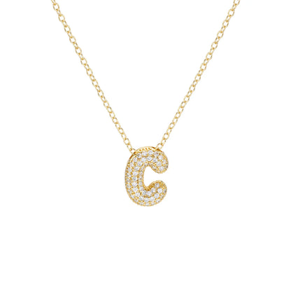 Pave Initial Necklace- Small