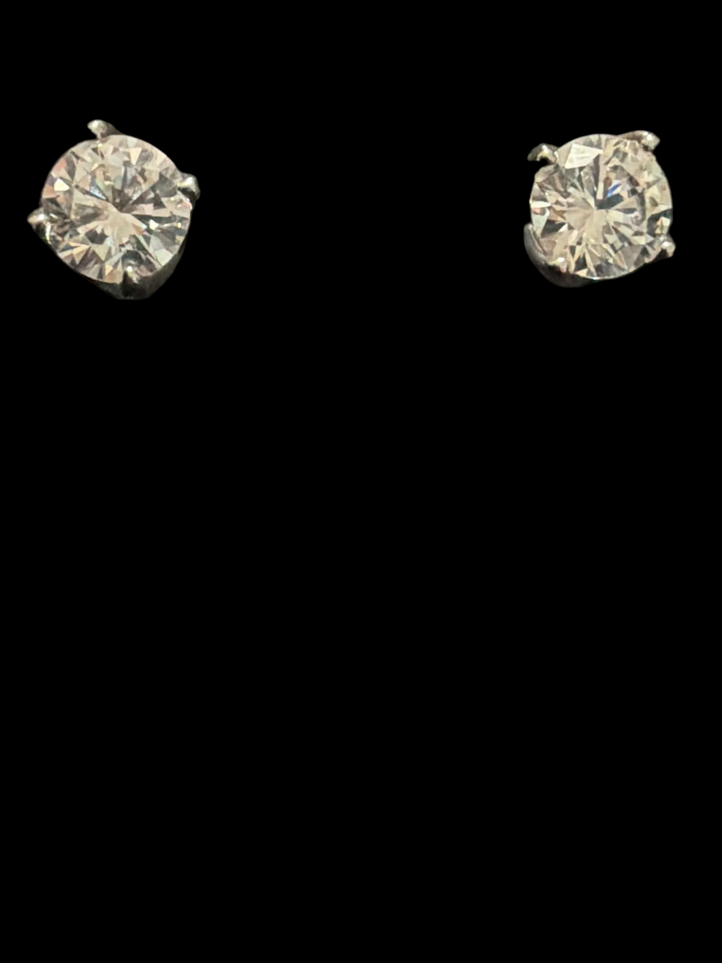 Simulated diamond stud earrings