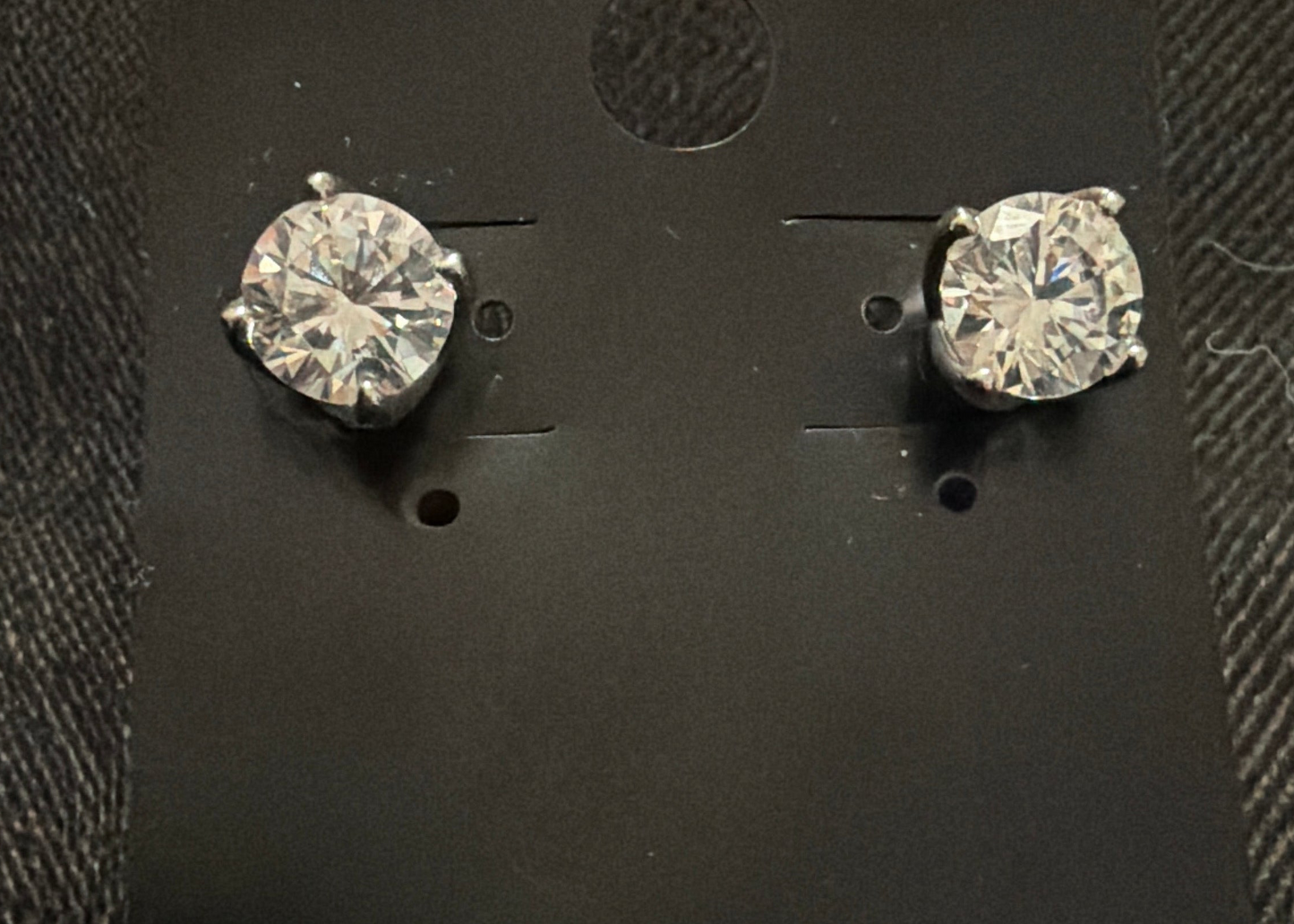 Simulated diamond stud earrings