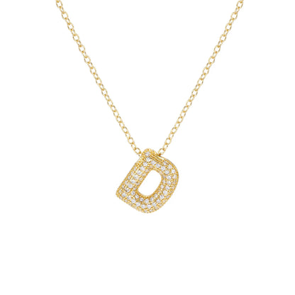 Pave Initial Necklace- Small