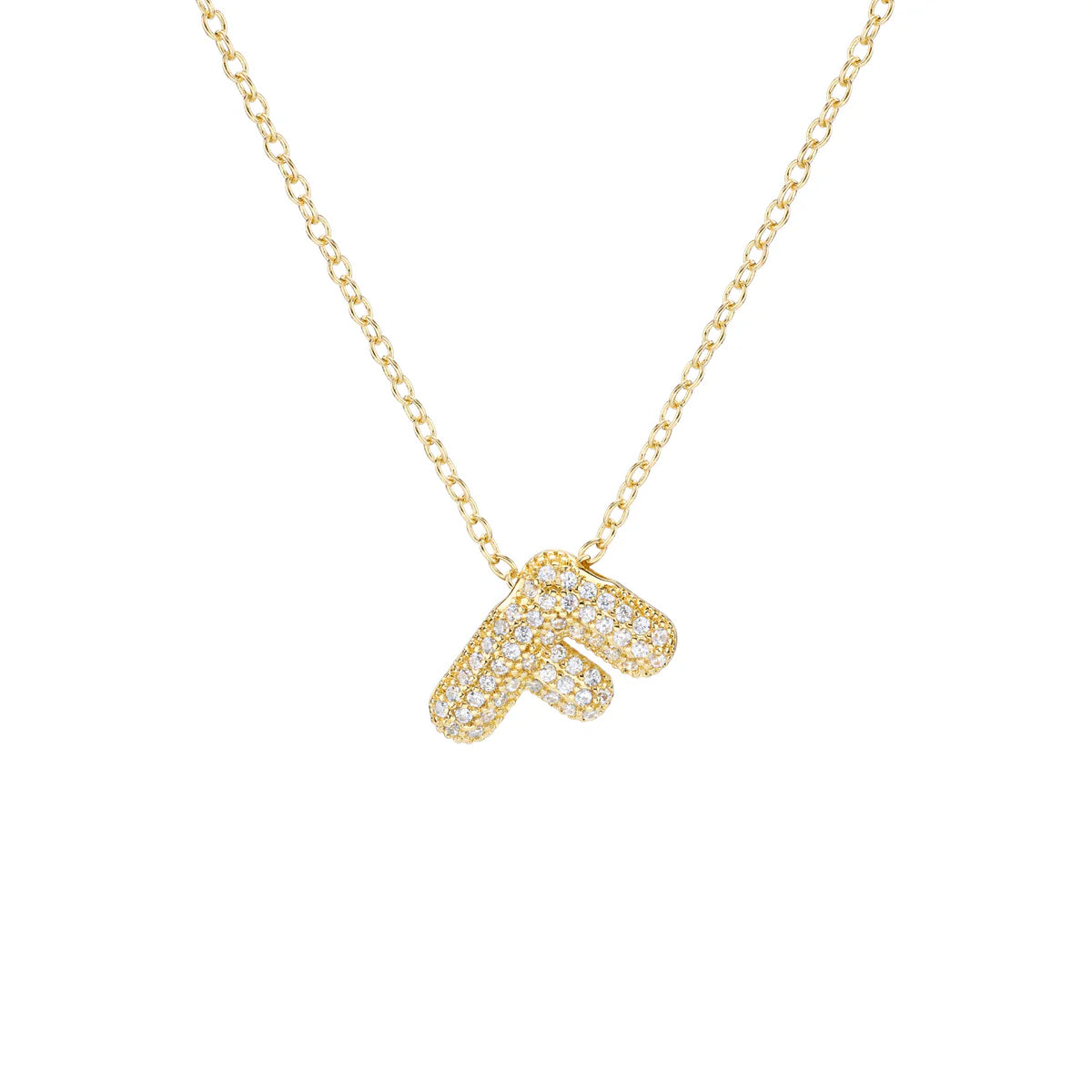 Pave Initial Necklace- Small