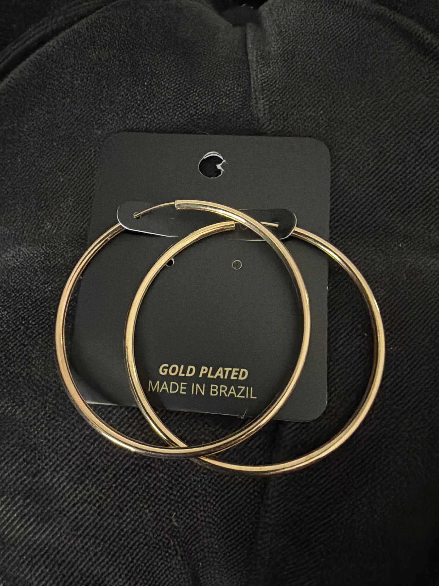 Gold plated hoop earrings