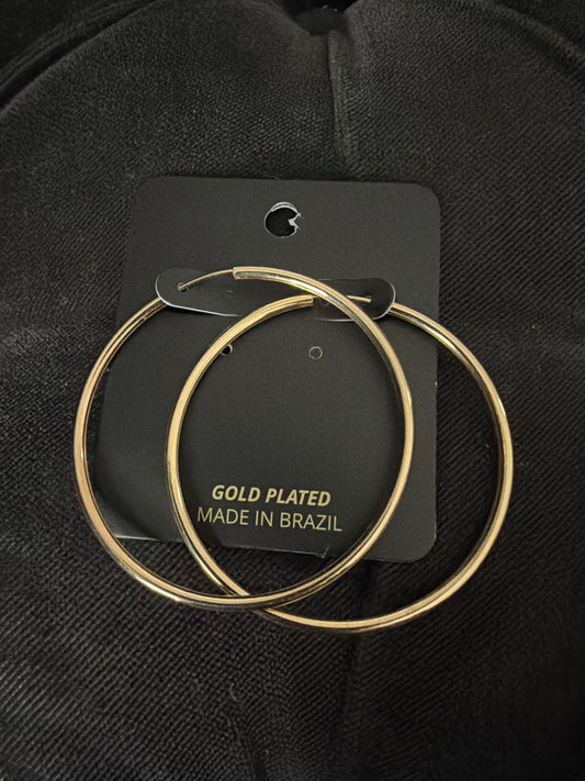 Gold plated hoop earrings