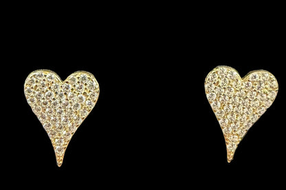 Hearts stud earrings