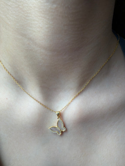 Butterfly pendant necklace