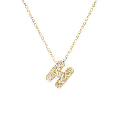 Pave Initial Necklace- Small