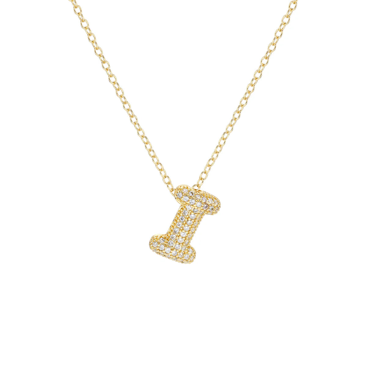 Pave Initial Necklace- Small