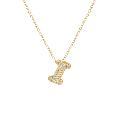 Pave Initial Necklace- Small