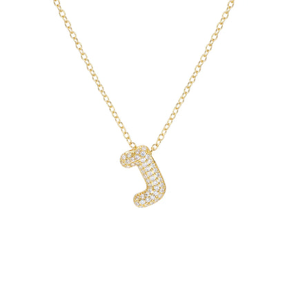 Pave Initial Necklace- Small