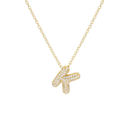 Pave Initial Necklace- Small
