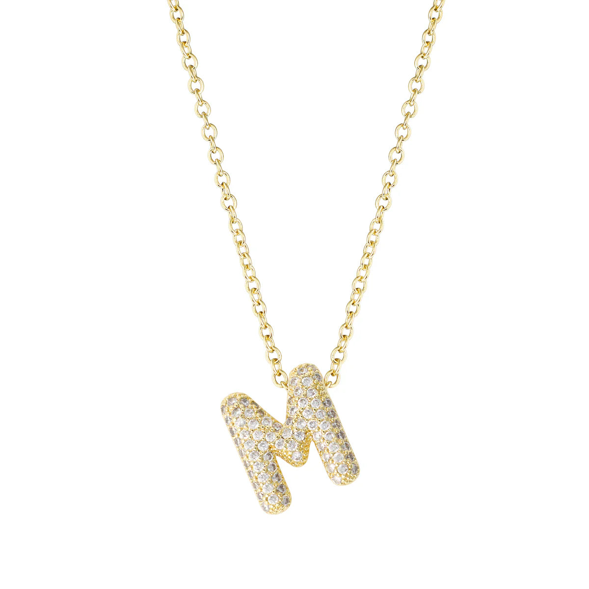 Pave Initial Necklace- Small