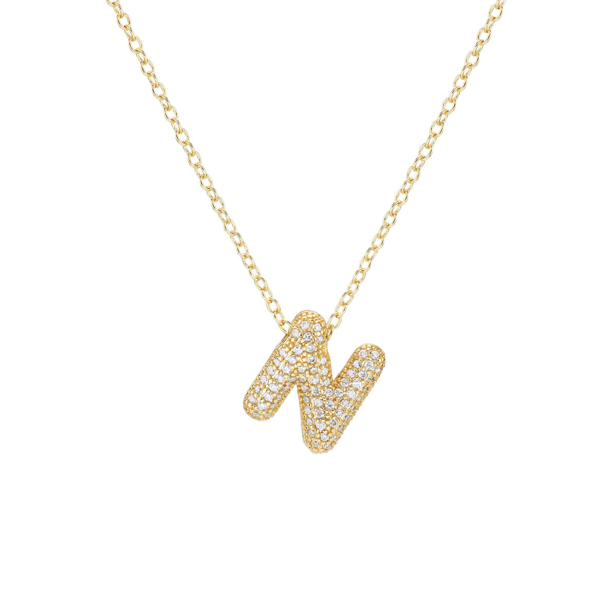 Pave Initial Necklace- Small