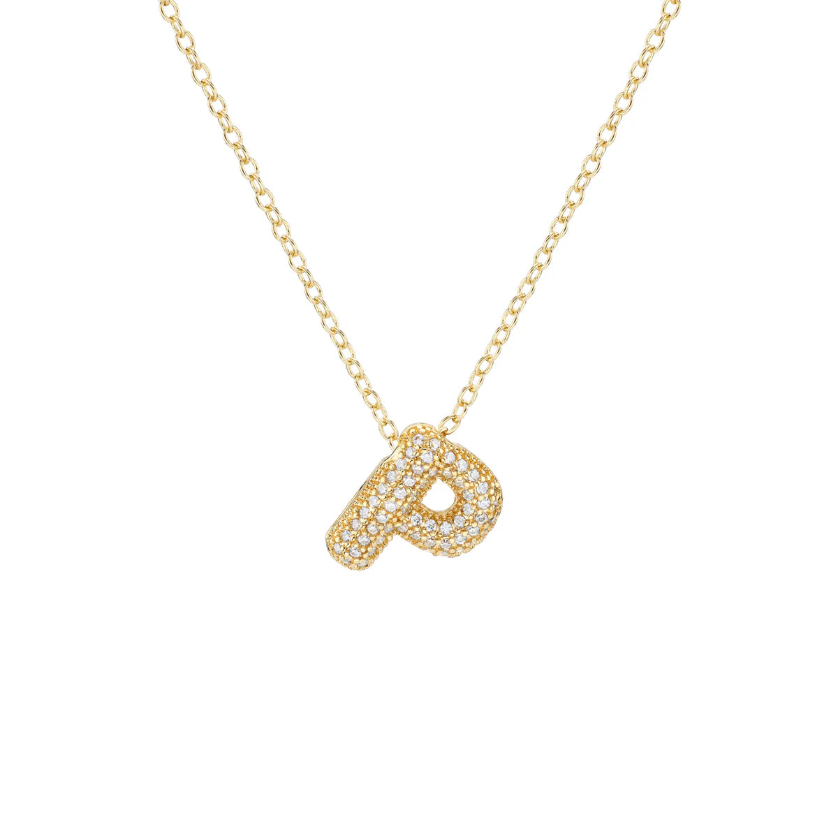 Pave Initial Necklace- Small
