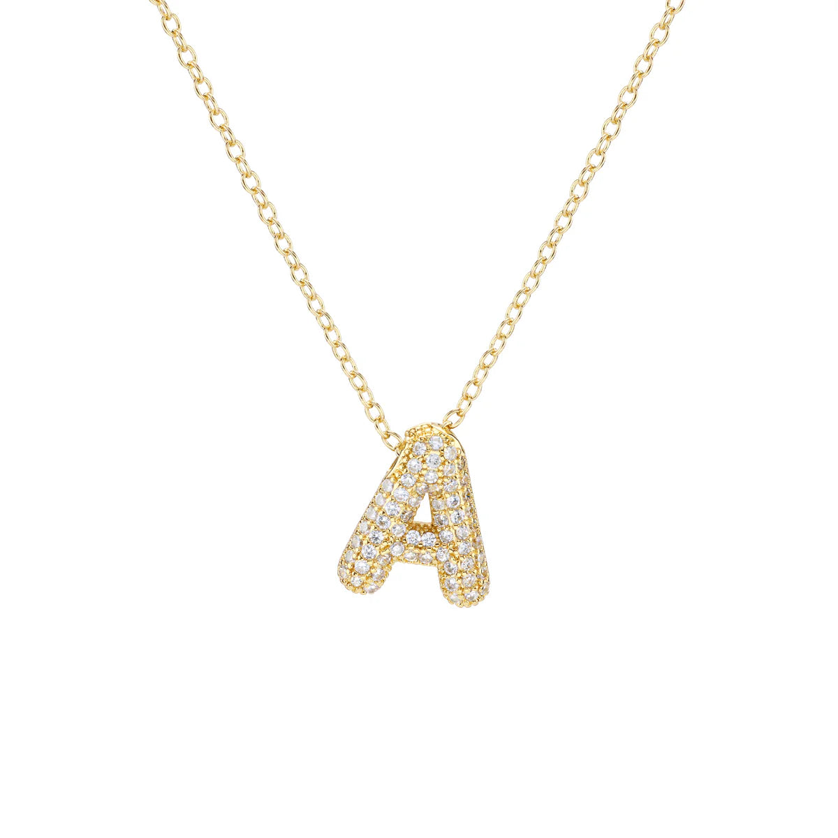 Pave Initial Necklace- Small