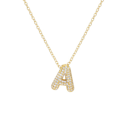 Pave Initial Necklace- Small